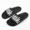 Shop our black Fresh printed slide sandals