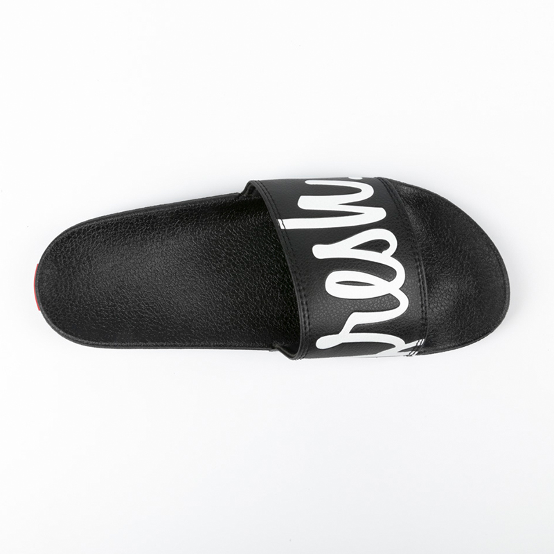 Shop our black Fresh printed slide sandals