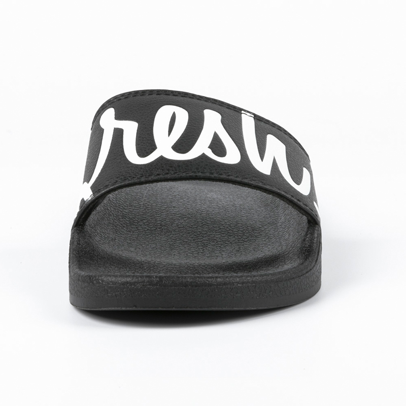 Shop our black Fresh printed slide sandals